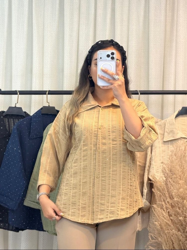 شومیز فول نگین کوک دوزی